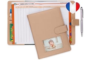 BABEE LAND Protege carnet de sante bebe enfant personnalise Unisexe avec STYLO | Couverture carnet | Pochette ordonnance et carte vitale | BONUS autocollants | Coffret cadeau naissance original