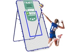 NANDAE Filet de Rebond Volley-Ball, Entrainement Football Enfants et Adolescents 2,1 x 1,2 m réglable et Portable Filet Rebond Football pour Un entraînement Meilleur, Équipement de Sport pour Soccer