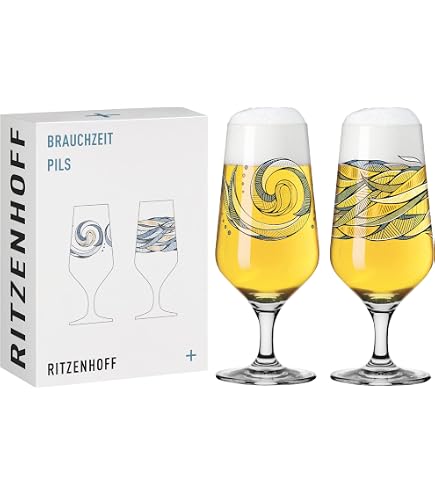 Ritzenhoff Verre à Bière De Blé 500 Ml – Série Brauchzeit – Motif Cerf Majestueux – Fabriqué En Allemagne