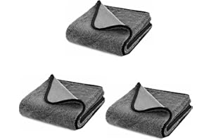 ADINAS Lot de 3 chiffons de séchage XXL - 40 x 60 cm - Super chiffon de nettoyage pour cabine de douche et salle de bain - Dites adieu aux traces de taches et dépôts de calcaire