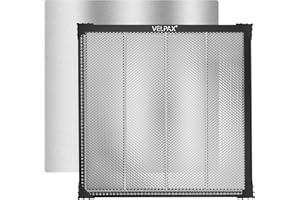 VELPAX Mesa de Trabajo Láser en Panal, Honeycomb Laser Bed para Máquina de Grabado Láser, Disipación Rápida del Calor y Protección de Mesa, con Placa de Aluminio (500 x 500mm)