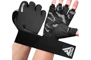 RDX Weight Lifting Gloves, Additional Stretchable Long Wrist Support Full Palm Grip, Adult & Kids Men Women Fitness HIIT Workout Bodybuilding Powerlifting Strength Training Cycling Exercise Home Gym