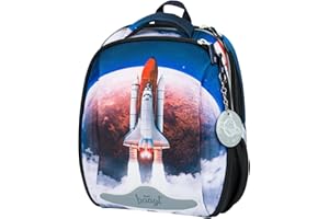 Baagl Schulranzen Jungen Mädchen 1. Klasse, Shelly Schultasche Grundschule, Leichter Kinder Hartschalen-Ranzen, Tornister mit Brustgurt