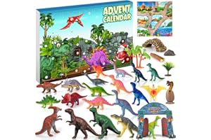 iZoeL Calendario Avvento Dinosauri Calendario Avvento Bambino Regalo Natale 2025 Dinosauro Giocattolo, Regali di Natale per 3 4 5 6 7 8 Anni Bambini Figlio Figlia Nipote Sorelle Fratelli