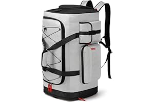 TAIHOYIN Bolsa de viaje para hombre grande 70L bolsa de deporte para fin de semana mochila con compartimento para zapatos, bolsa de entrenamiento para mujer para gimnasio, viajes, gris