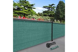SuQurtom 2mx10m Garden Privacy Netting, Privacy Fence Screening 90% HDPE Outdoor Shading Net, UV-Resistant Tear-Resistant Windbreak Shading Net with Cable Ties and String, for Wall Garden Yard Backyar