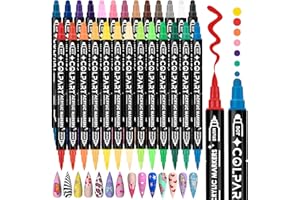 ‎COLPART colpart Acrylstifte Set 26 Farben- Acrylstifte für Steine Wasserfest,Stifte Steine Bemalen Ostereier Wasserfeste zum bemalen Für Kunststoff Glas Holz Keramik Metall Reifen Leinwand.