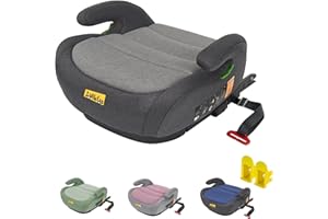 Jovikids Alzabimbo Auto ISOFIX,Rialzo per Bambini 125-150 cm ECE R129, Seggiolino Auto Gruppo 2-3 (15-36 kg) da 6 a 12 Anni, Leggero e Facile da Pulire - Nero