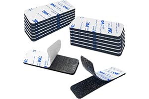 Winsay Klettband Selbstklebend Extra Stark, Klebepads Doppelseitig Wiederverwendbar, 3 x 10 cm Doppelseitiges Klettverschluss Selbstklebend Schwarz