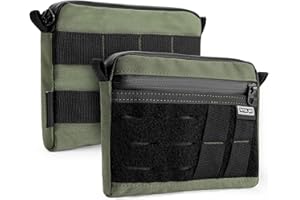TACTICAL GEEK Block H Pochette EDC Leggera, Borsa Multifunzione in Nylon, Piccola Pochette con Cerniera Impermeabile YKK, Organizer Multiuso per Uso Quotidiano, Verde