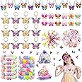 BANBALLON Animal Party Favors Fairy Birthday Party Supplies Girls Gift Bags with Keychains Hairpins Stickers and Organza Bags for Birthday Party Supplies Fairy Party Decorations (Butterfly)