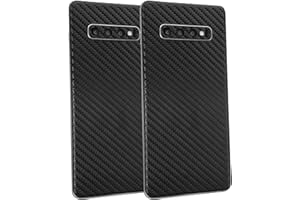 TF Skins Samsung Galaxy S10+ Plus Schutzfolie, Skin für die Rückseite in edler Optik (Carbon Schwarz)