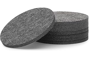 FILU Filzuntersetzer rund 8er Pack (dunkelgrau, schwarz) - Untersetzer aus Filz für Tisch und Bar als Glasuntersetzer/Getränkeuntersetzer für Glas und Gläser
