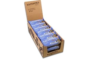 ‎HAFERVOLL HAFERVOLL Flapjack Mohn Aprikose, Müsliriegel, 18 x 65g Müsliriegel - mit Honig ohne Zusatz von Zucker, Hafer, Cashews, Handmade, im Ofen gebacken