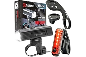 NP NIGHT PROVISION [NEW 2023] GPX-950 Go-Pro Mountable Bike Light USB-C Rechargeable Front And Back Bicycle Lights For Night Riding (950 Lumens)