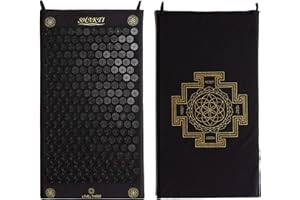 SHAKTIMAT Shakti Premium Acupressure Mat Black Level 3, Sustainable & Durable, Relieves Stress & Tension, Promotes Relaxation & Focus, Ethically Handcrafted Acupuncture Mat in India, Organic Cotton Certified