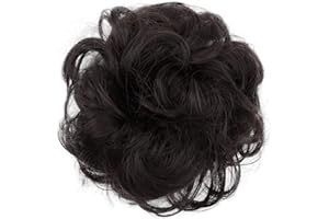 ‎CAISHA CAISHA Haarteil Haargummi Hochsteckfrisuren Brautfrisuren Voluminös Gelockt Unordentlich Dutt Kunstfaser DM15cm Dunkelbraun G3A