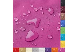 ZHhan Tejido de poliéster impermeable, columna de agua de 12.000 mm, 150 cm de ancho, cantidad = metro, medida por metro, impermeable, resistente al desgarro, duradero, tela exterior (rosa, 1,5 m)