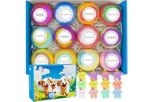 BEAOTINWIN 12pcs Bath Bomb Gift Set,with Surprise Toys Inside, Bath Bombs for Kids,Organic and All Natural Ingredients Bubble Bath Bombs Fizzes Spa Ideal Birthday Easter for Boys & Girls