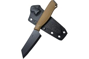 SK Wild Ones® Outdoor Küchenmesser - Jagdmesser Feststehende Klinge - Survival Messer Outdoor Griff Schnibbeln - Outdoormesser Feststehend - aus 440C-Stahl Gemüsemessser Camping Andhri Braun