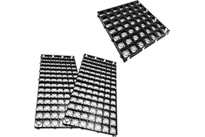 STAR SUPPLIES Pack of 24 Strong Black Plastic Turf Grass Lawn Gravel Protecting Grid Mats