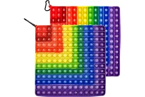 24 x 24 cm 2 i 1 plockare leksak regnbåge (24 x 24 cm) | Multiplikationsbräda sensorisk leksak stressleksak fidgetleksaker autism, pedagogisk leksak för barn pedagogisk digital