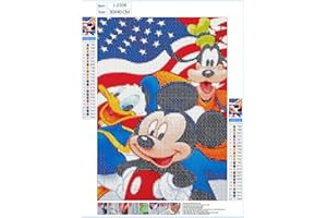 YOUYIDUN 5D DIY Diamond Art Painting Kits, Animation Diamant Kunst Malerei Bilder Kits, Leinwand Kreuzstich Stickerei Nach Zahlen Painting Zubehör für Geschenke, Erwachsene, Wand, Wohnkultur