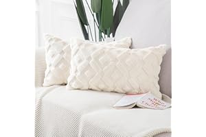 Madizz Poszewki na poduszki, miękkie, pluszowe, krótkie, wełniane, aksamitne, dekoracyjne, luksusowy styl, na sofę do sypialni, beżowe, 30 x 50 cm, prostokątne