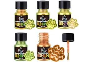 DECORROM Polvo de Mica Camaleón - 5 Pigmento Cambio de Color para Resina Epoxi, Pintura, Uñas - Pintura de Resina Epoxi Camaleón Cromado Tonos Dorados para DIY Velas, Fabricación de Jabón, Joyas, Nail Art