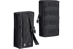 KYRIO Taktyczna torba Molle, kompaktowa, użytkowa, wodoodporna, Edc, przenośny, mały plecak, wojskowy plecak na talię, torba na akcesoria, torba na zewnątrz, wędrówki, polowanie, kemping, trekking, 2 szt