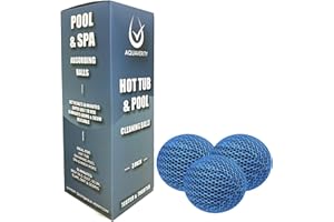 AQUAVERITY Whirlpool-Scum-Absorber-Bälle – Wiederverwendbare Schwammreiniger zum Schwimmen für Whirlpools und Pools – Umweltfreundliches Whirlpool-Zubehör zur Entfernung von Schaum, Öl & FET