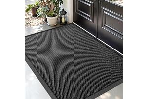DEXI Dörrmatta 90 x 150 cm, Halkfri, Svart | Smutsfångande, låg profil, tvättbar entrématta för entré, uteplats och trädgård