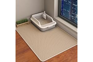 ERHAOG Katzenklo Matte Katzenstreu Matte 118 * 65 cm - Doppelte Schichte Wasserdichte Entwurf Katzenmatte Katzenklo, Katzentoilette Matte Vorleger Katzentoilette für Toilette