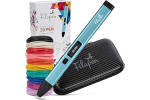 ‎FILAPEN Filapen Premium 3D-Druckstift mit 10 Filamenten und Etui, 3D-Stifte für Kinder und Erwachsene, inkl. Vorlagen, 3D-Stift-Set für Anfänger und Profis, DIY-Bastelset, mit Vorlagen