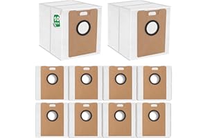 LOOHAOC 10 sztuk zapasowych worków do odkurzacza kompatybilnych z odkurzaczem Tap o RV30 Max Plus & RV20 Max Plus, worek na kurz o dużej pojemności 3,2 l