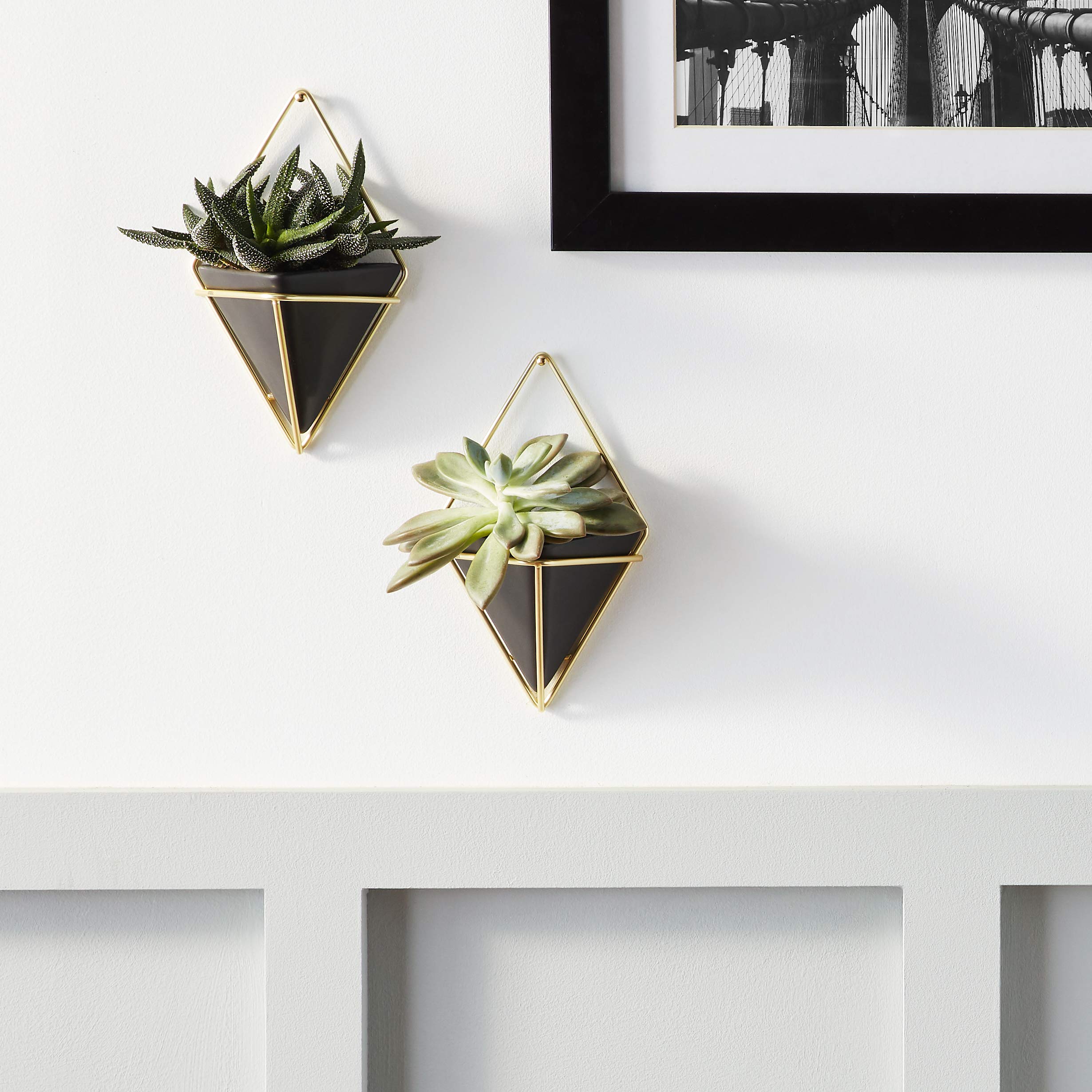 Umbra Trigg Decoracion De Pared Negro Laton Large Flores