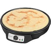 Bestron Retro Crepe Maker, Electric Crepe Maker for Crepes Diameter 30 cm, incl. Dough Spreader and Crepe Turner, Non-Stick C