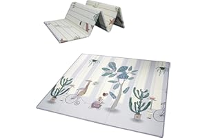 Gupamiga Tappeto Gioco Bambini, Tappetino per Neonato XPE Pieghevole Reversibile (180x200x1.5cm)