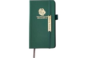 COLAND Agenda de Poche 2024 Semainier 17x9,5cm - 18 Mois Agenda Scolaire D'janvier 2024 à juin 2025 - Couverture Rigide en PU Cuir (Vert-A6)