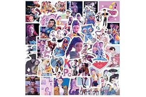 MEMESTICK 55 Pcs Demon Hunters Stickers Set, Waterproof Anime Vinyl Decals for Teens Adults - Laptop Skateboard Phone Guitar Case Decor (2-3 Inch)