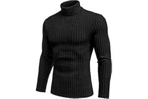 Ekouaer Herren Rollkragen Unterwäsche Rollkragenshirt Dünn Thermooberteile Thermowäsche