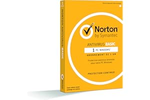 NortonLifeLock Antivirus Basic 2019 | 1 Appareil | 1 an | PC | Téléchargement