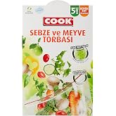 Cook Sebze ve Meyve Torbası, 25 x 29 cm, 5 Adet