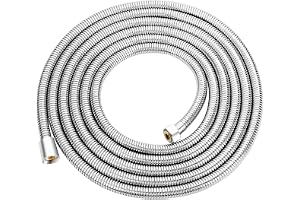 Aopoy Lång duschslang 5 m, 198 tum metall rostfritt stål duschrör, anti-veck och läckagesäker, duschkabel för badrum, enkel gör-det-själv-ersättning