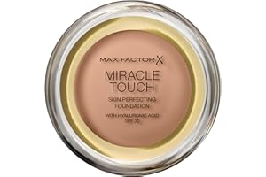 Max Factor Miracle Touch, Fondotinta Coprente con Acido Ialuronico, 080 Bronze, 12 ml