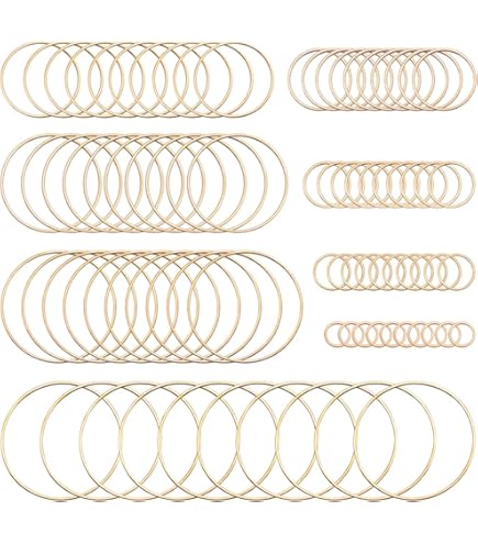 PH PandaHall 40pcs 2 Tailles Anneaux De Liaison Connecteurs De Bijoux