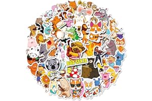 Mistree 50 Adesivi Animali Bambine, Adesivi Bambini, Animale Suona Strumenti Musicali In Concerto, Portatile Con Una Scatola Chiara