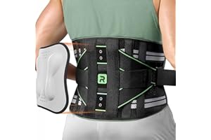 Rakiie Fascia Lombare Supporto Schiena, Busto Correttore Posturale 8 Volte più Potente con Cuscinetto 3D, Cintura di Supporto per Uomo e Donna, Verde, Taglia M (Girovita: 85-100CM)
