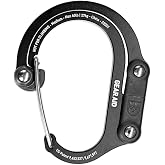 GEAR AID HEROCLIP - Mosquet&oacute;n giratorio de 360&deg; y gancho (tama&ntilde;o mediano) para camping, mochila, maletas y organizaci&oacute;n de ga