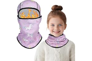 TAGVO Cagoule Balaclava pour Enfants - Charmants Dessins Animés, Multifonctionnel Cagoule Masque De Ski en Polaire Thermique Élastique Respirant, Chapeau avec Cache-Cou pour Garçons et Filles